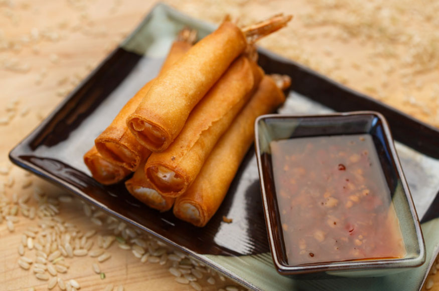Crispy shrimp rolls